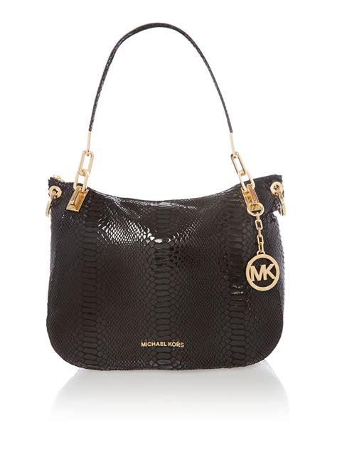 michael kors python tote black